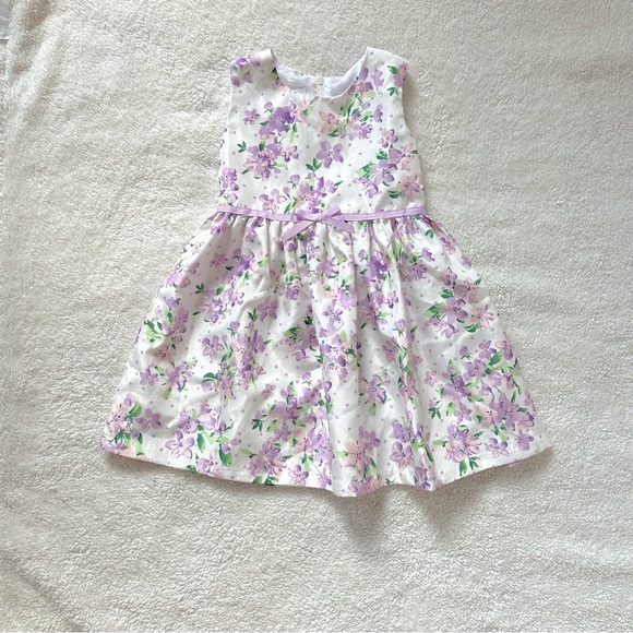 Bonnie Jean Lavender Floral Dress - Picture 2 of 8